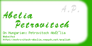 abelia petrovitsch business card